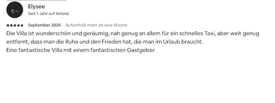 Bewertung von Elysee (September 2025)